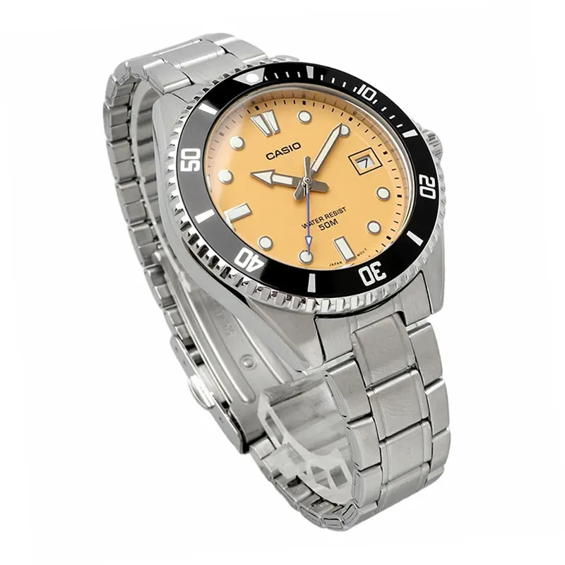 Casio Standard Japan Quartz Salmon Dial Watch-  MDV-10D-4A2V